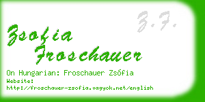 zsofia froschauer business card